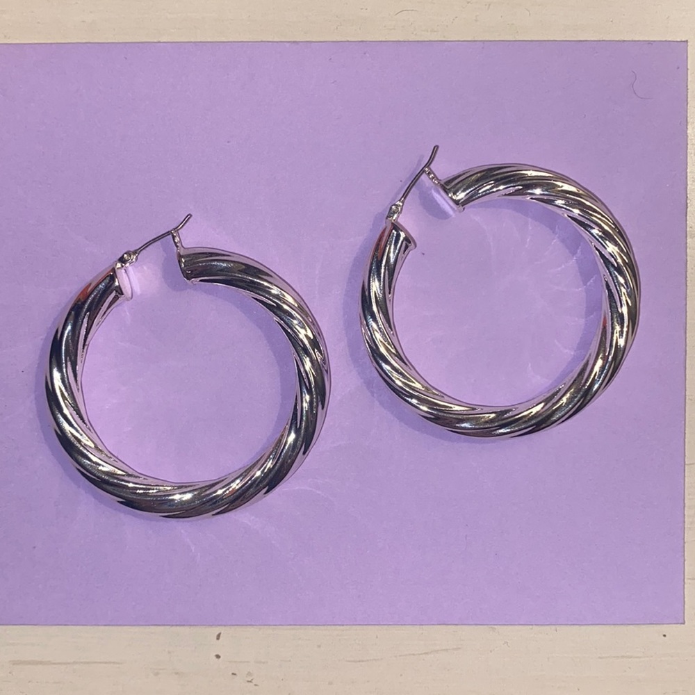 Silver Hoop Earrings